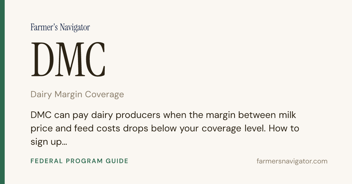 Dmc Program DMC 2026: Dairy Margin Coverage Guide