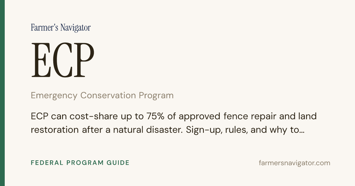 ECP Fence Repair 2026: Emergency Conservation Program Guide