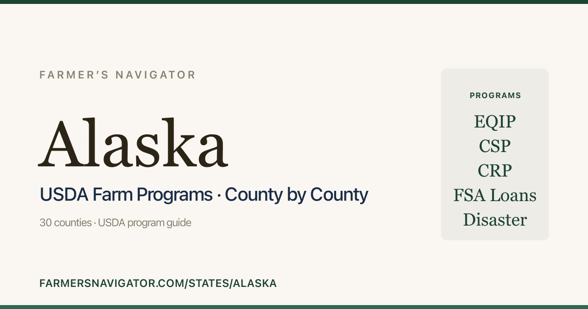 Alaska Farm Programs 2026: EQIP, Reindeer, High Tunnels